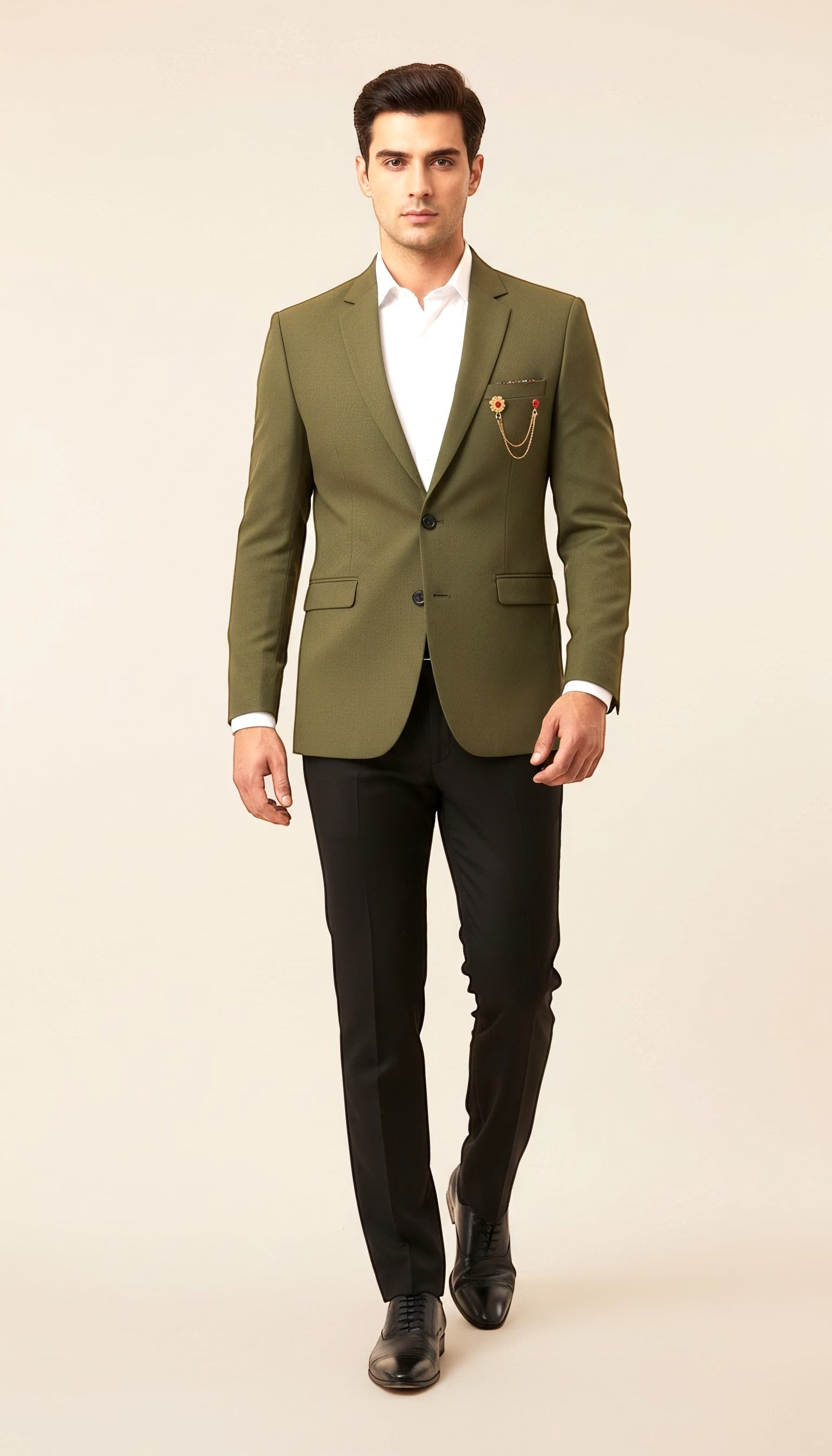 Olive Green Blazer in Olive Green Blazer